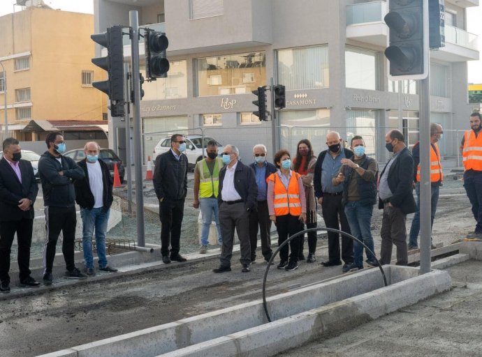 Επιθεώρηση στα έργα στην Δημοκρατίας έκανε ο Δήμαρχος Λεμεσού