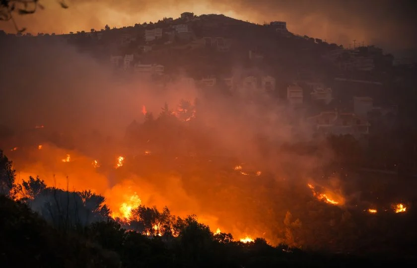 Στα πρώτα σπίτια έχει φτάσει η πυρκαγιά στην Πεντέλη – Νέο μήνυμα του 112 για εκκένωση σε Ανθούσα, Διώνη και Δασαμάρι