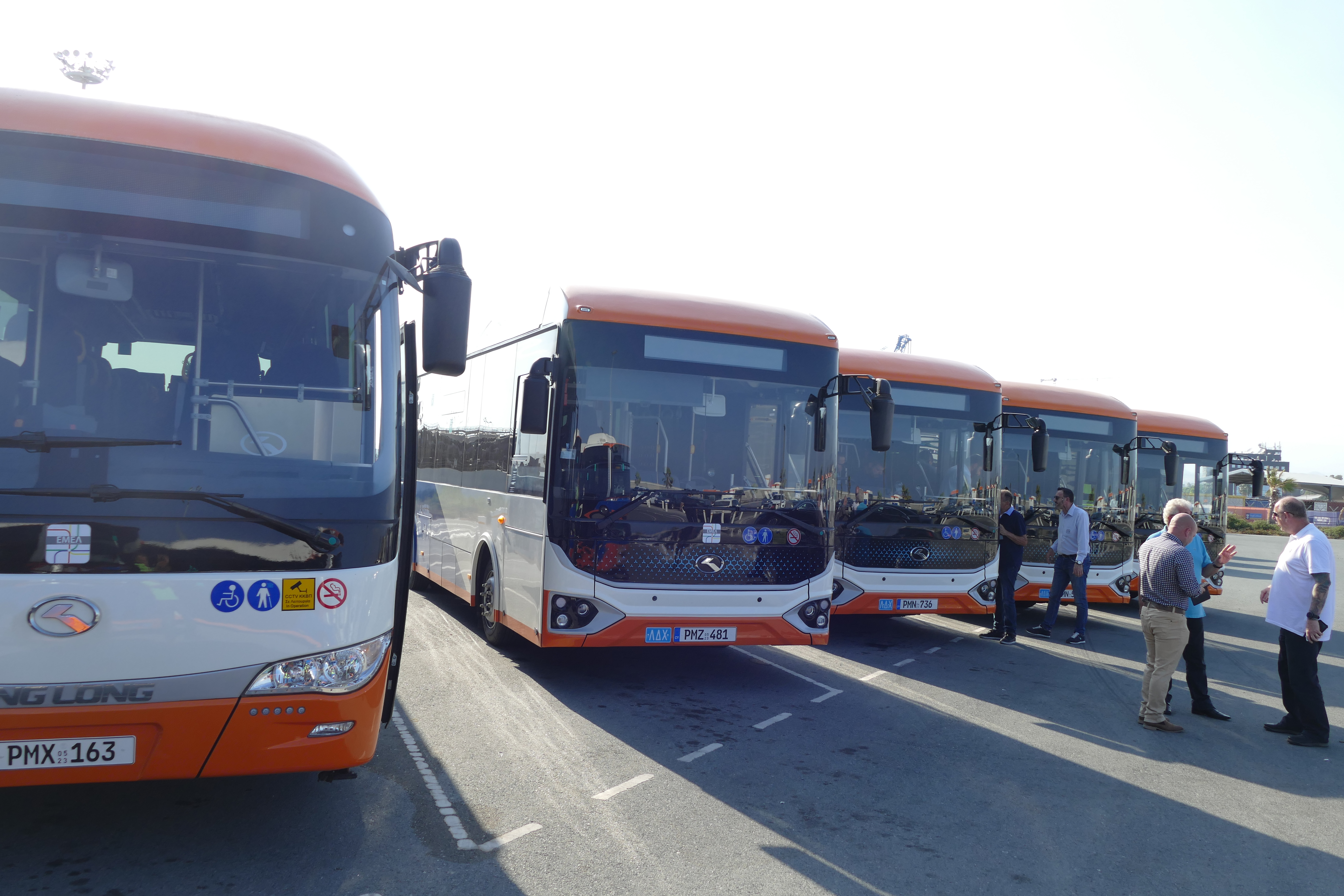 Παρουσίαση των νέων "πράσινων" λεωφορείων της ΕΜΕΛ στο Λιμάνι Λεμεσού